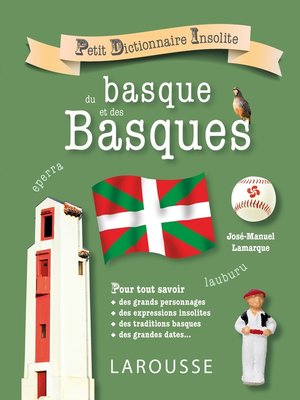 cover image of Petit dictionnaire insolite du basque et des basques